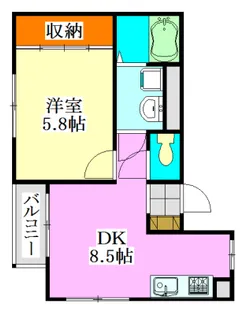 船橋YKマンション【2階】の間取り