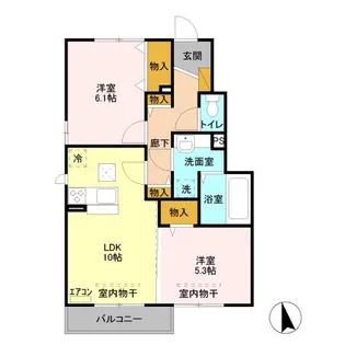 ガーデンハイツ【1階】の間取り