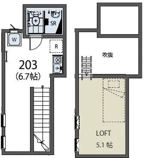 SiestaVilla代田橋 El Pueblo N棟【1階】の間取り
