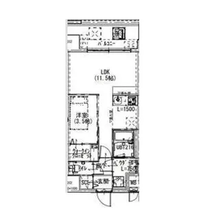Alivis浪速東SoL TERRACE【7階】の間取り