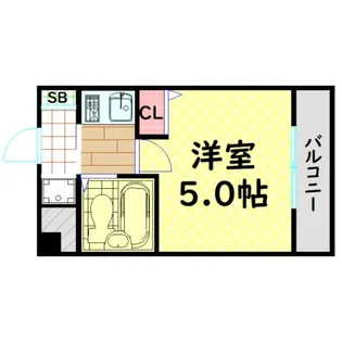 中央通りみかさ【2階】の間取り