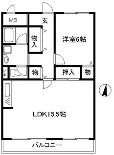 琵琶サンライフ【2階】の間取り