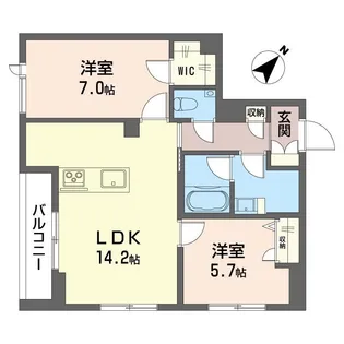 フォス 渋谷笹塚【2階】の間取り