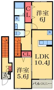 サンライズ【2階】の間取り
