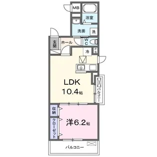 フィオーレカーサ【1階】の間取り
