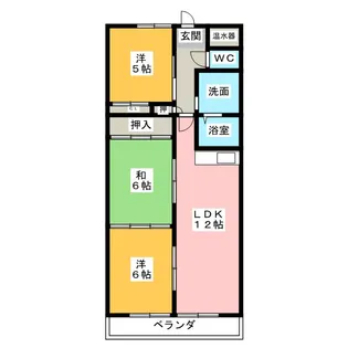 ボヌール【5階】の間取り