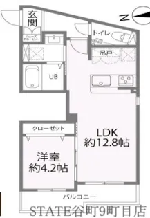 ゼファー今里【3階】の間取り