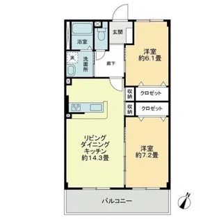 フォブールロジュマンI【2階】の間取り