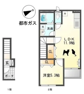 ピーノ【2階】の間取り