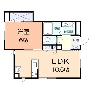 プランドール梓【1階】の間取り