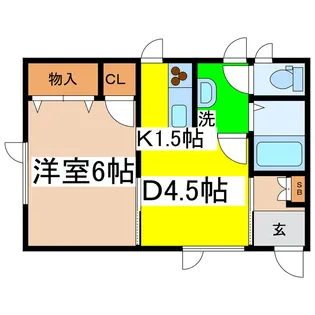 リゾート愛国【1階】の間取り