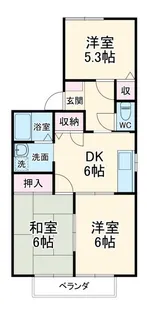 スターハイツB【2階】の間取り