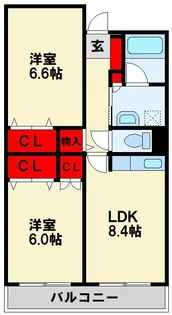 ミレニアム須崎【4階】の間取り