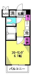 エクセリア桜上水【7階】の間取り