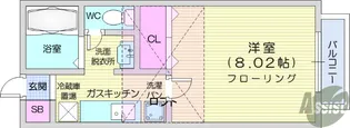 ガルテン山王参番館【1階】の間取り