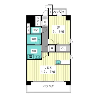 Ceres宝が丘II【2階】の間取り