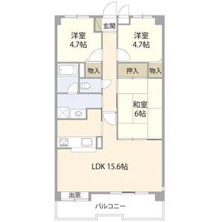 SUN FIELD【3階】の間取り