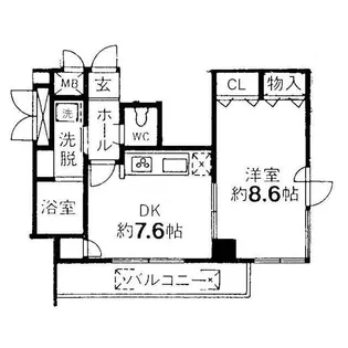 サザンコート早稲田【4階】の間取り