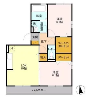サンシャインみどりの【3階】の間取り