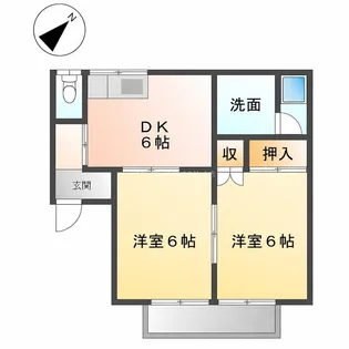 コーポスバル【2階】の間取り