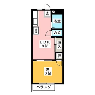 TWIN江崎 B棟【2階】の間取り