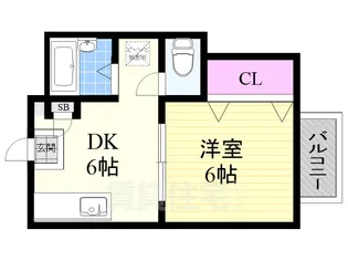 ハイツ西田【2階】の間取り