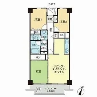 シティコーポ立石【3階】の間取り