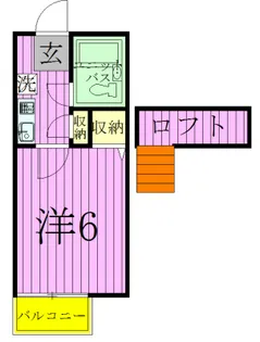 ジュネパレス新松戸第54【2階】の間取り