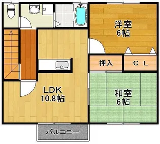カーサプレゴ堤 B棟【2階】の間取り