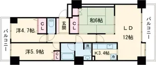 グレイスコート竹ノ塚【5階】の間取り