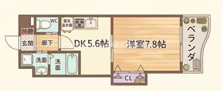 サンヴェール三国【4階】の間取り