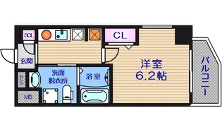 エイペックス京町堀II【9階】の間取り