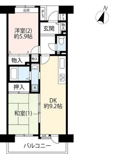 URパークサイド石神井【3階】の間取り