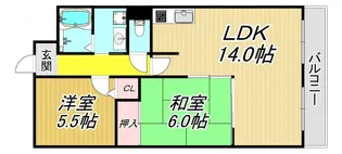 フォワイエセレスト【4階】の間取り