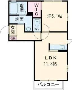 グランシーナ・オレオB【2階】の間取り