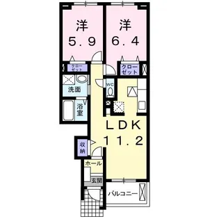 ヴィラ・グレイス【1階】の間取り
