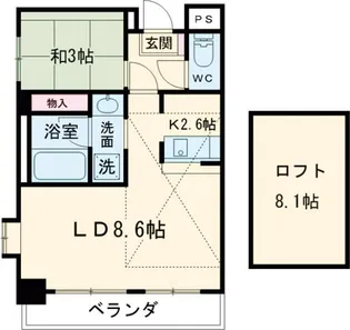 ラフィーネ篠崎【5階】の間取り