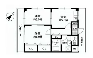 パークヒルズ堀之内【2階】の間取り