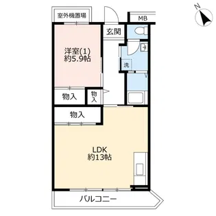 UR橋本四丁目【5階】の間取り
