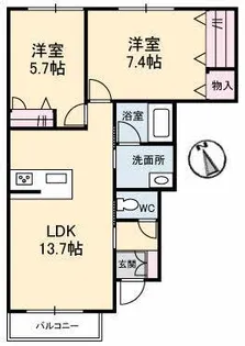 クレモナ【1階】の間取り