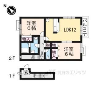 エメシャンブル2【2階】の間取り