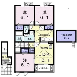PALAZZO みどりのII【2階】の間取り