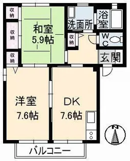メゾンひまわり A棟【1階】の間取り