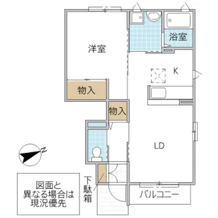 ベルクシュトラーセ【1階】の間取り