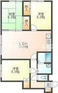第3恵庭マンション【1階】の間取り