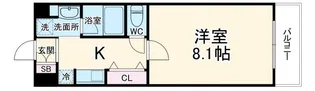 ベルフェリーク天満橋【15階】の間取り