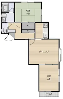 南希レジデンスB棟【1階】の間取り