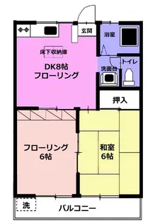 サンハイツB【1階】の間取り