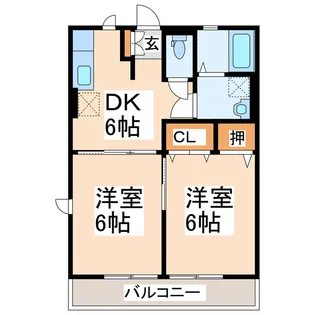 カトレアコート【1階】の間取り