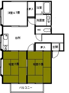 コーポ村松B【2階】の間取り